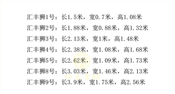 現(xiàn)貨-匯豐獅尺寸