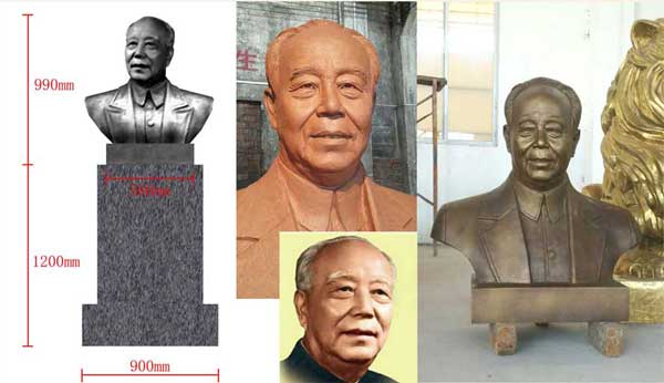 熱烈祝賀全國人大常委會委員長萬里半身銅像順利完工