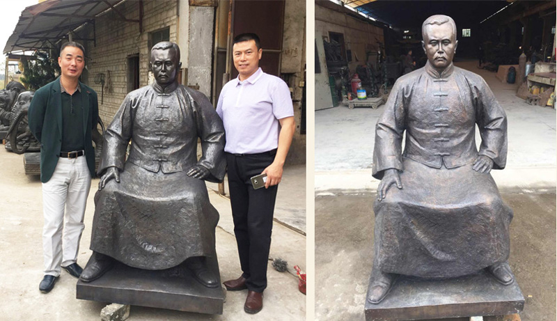 人物銅像制作大功告成