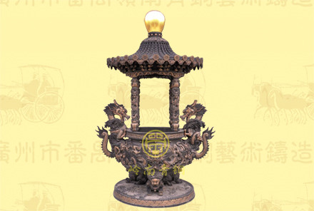 （精品）單層蓋頂圓香爐B，口徑0.98米，高2.5米