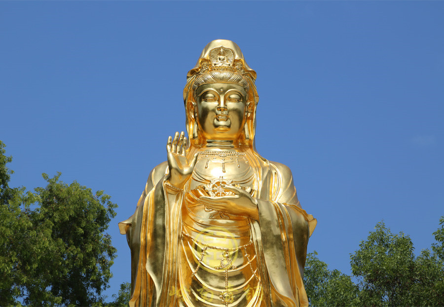 貼金觀音,銅佛像