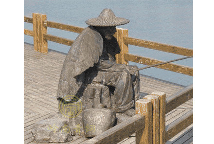 現(xiàn)貨：老人釣魚（真人等比高）