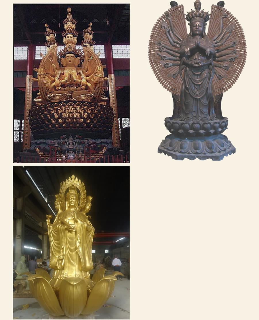四面觀音銅佛像