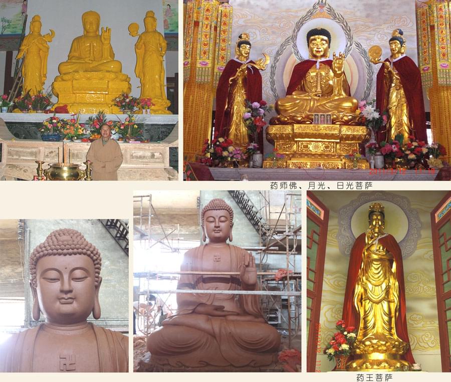 安徽樂誠禪寺銅佛像（均高3米）