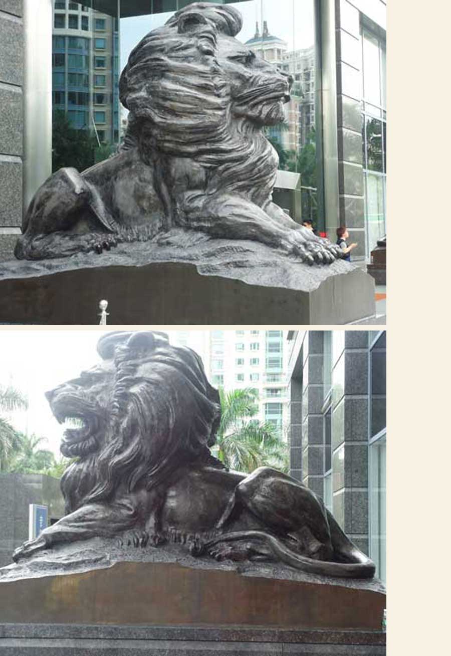 招行銅獅子