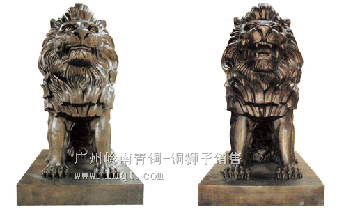 雄立獅-銀行企業(yè)家用鎮(zhèn)宅門口獅子（1.8-2.48米長）