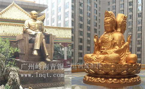湖南長沙萬家麗大型銅像雕塑工程