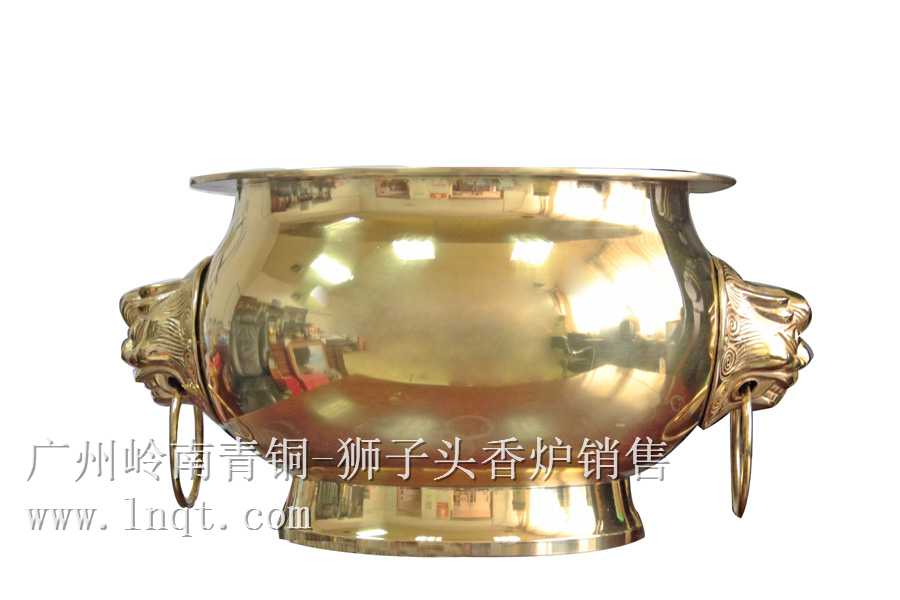 獅子頭圓香爐1